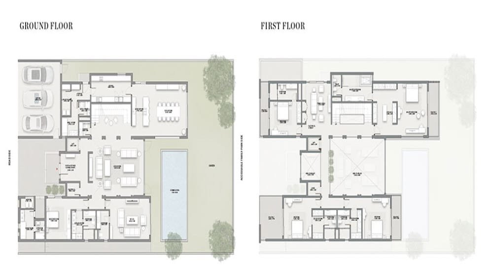 Sobha Hartland 4 Dubai 5 Bedroom Villa Floor Plan